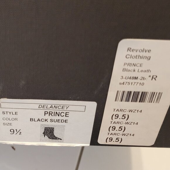 PRINCE BOOTIE IN BLACK LEATHER & CRYSTAL STUDS from Revolve - NIB! - Picture 5 of 5